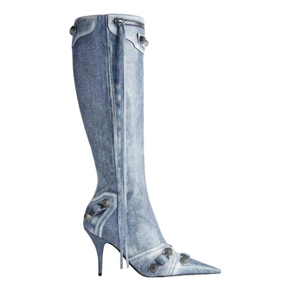 Balenciaga Denim Cagole Boots NWT - size 37